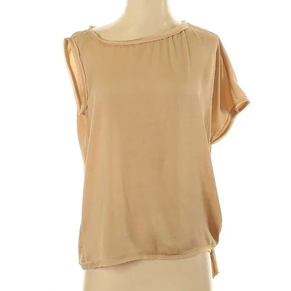 BCBGMaxAzria Short Sleeve Blouse in Tan Size XS - Picture 2 of 9